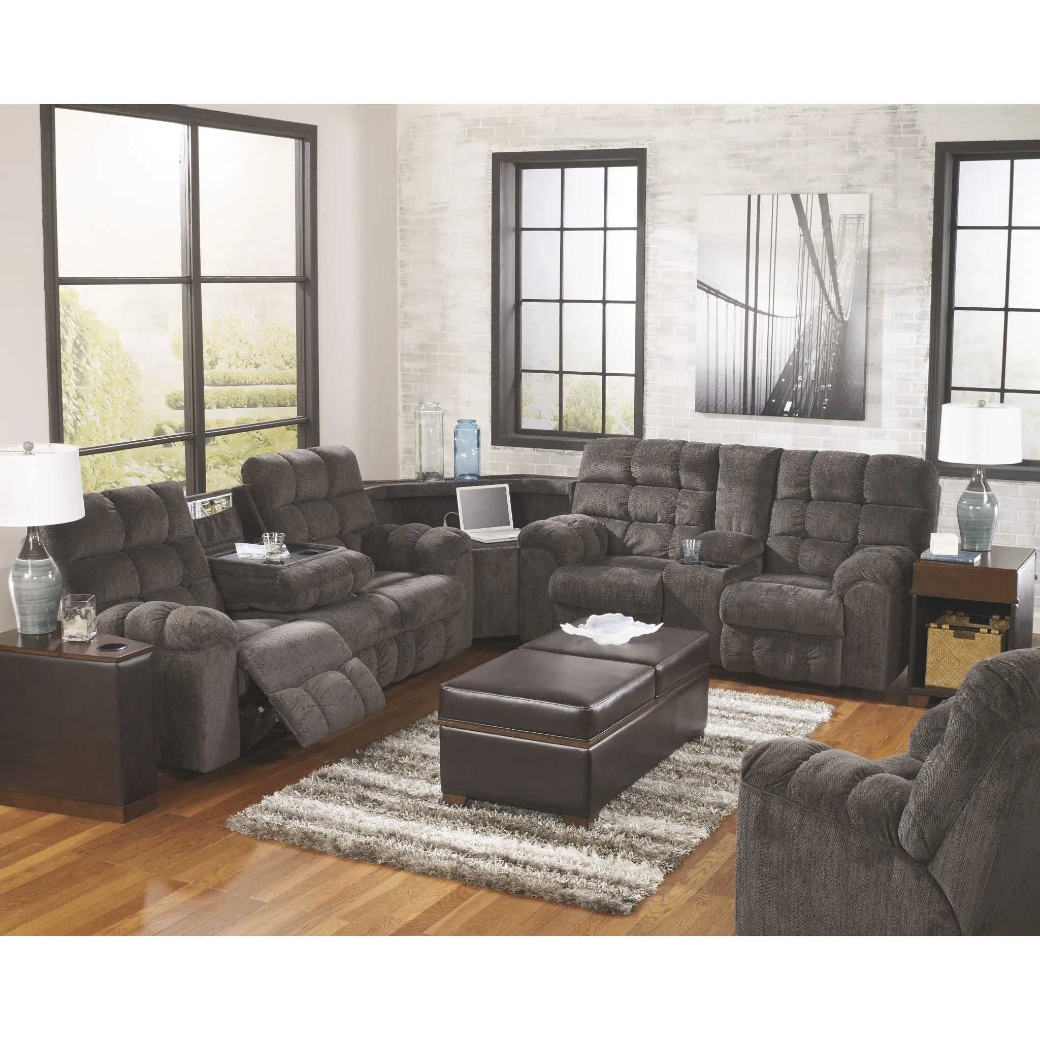 Acieona 3 Piece Reclining Sectional