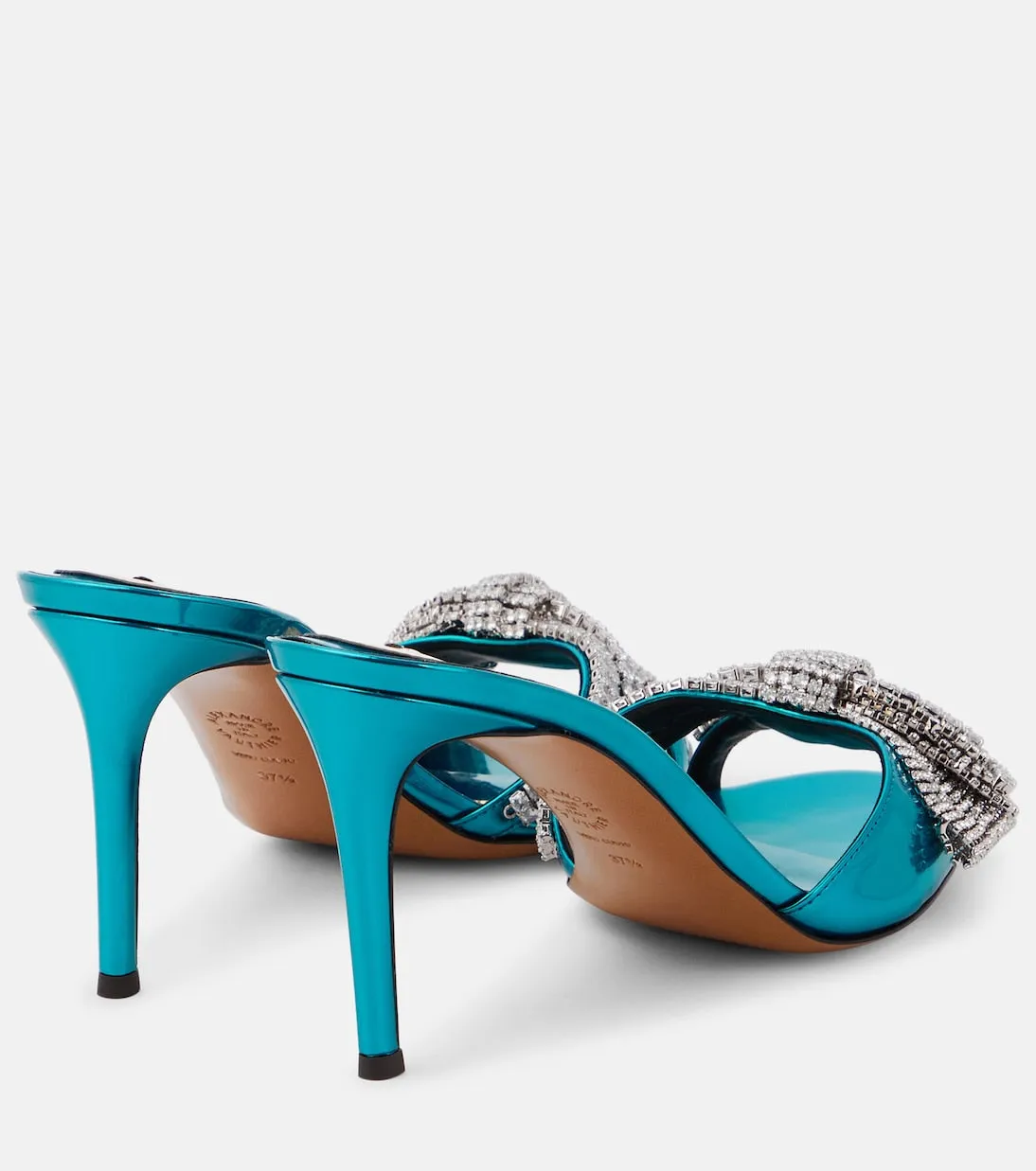 Alexandre Vauthier embellished shooting mules, blue