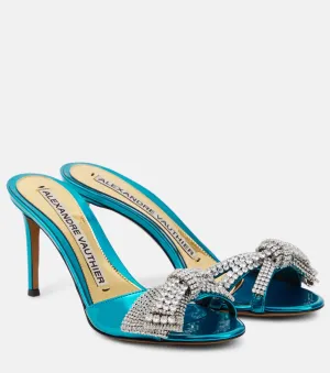 Alexandre Vauthier embellished shooting mules, blue