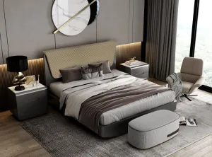 Andrea Grey and Beige Premium Bedroom