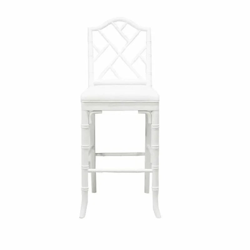 Annette White Counter Stool by Worlds Away