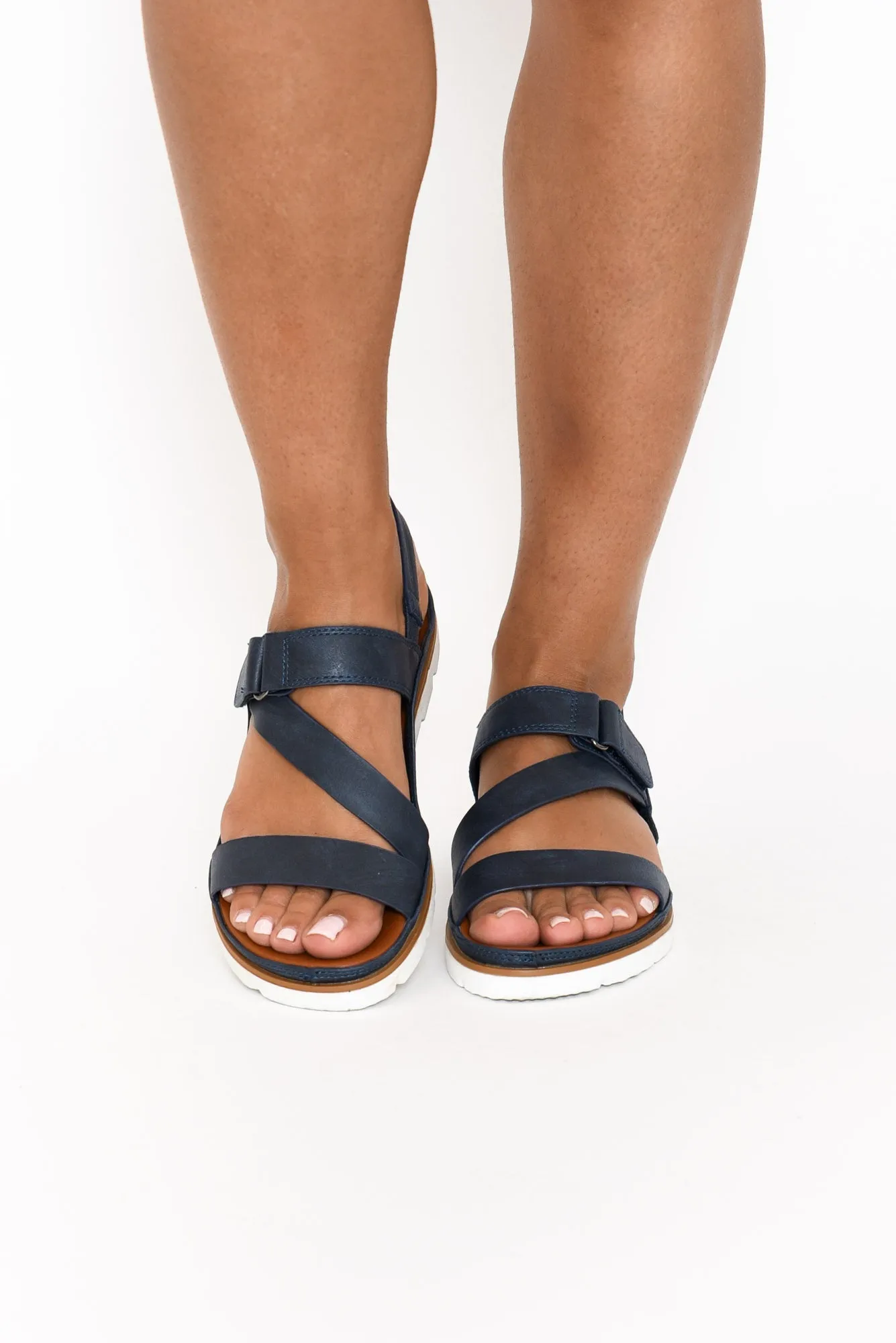 Ashli Navy Strappy Sandal