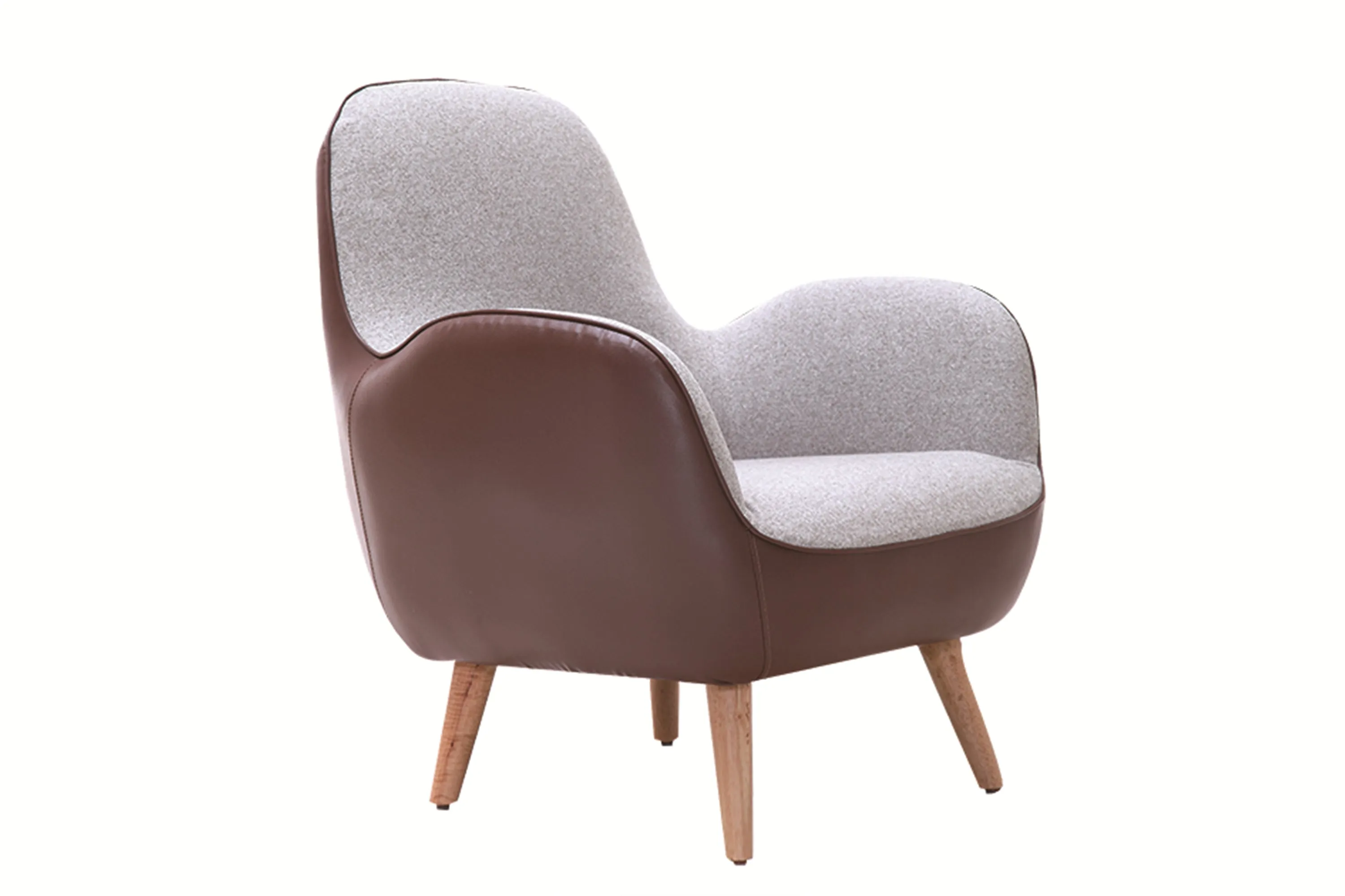 Aurelia Accent Chair White/Brown