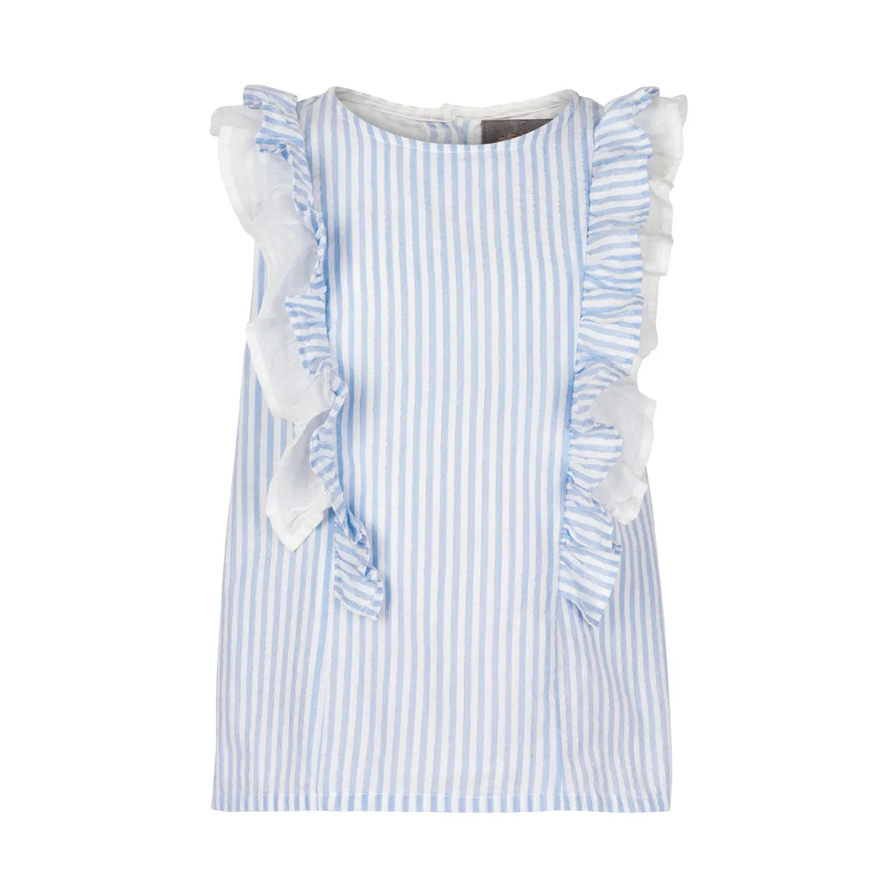 Baby Blue Ruffles Girl's Blouse