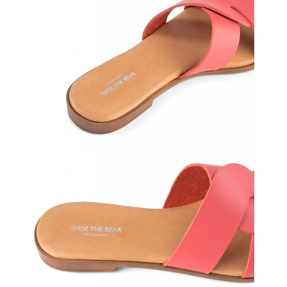 Bay sandal leather - CORAL RED