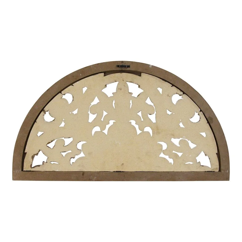 Biophilic Design Arched Carved Wood Door Topper