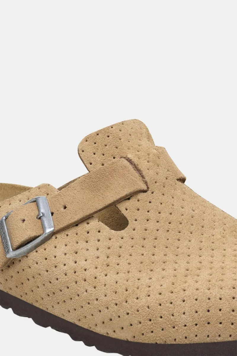 Birkenstock Boston BS Suede Embossed (Emboss Dots New Beige)