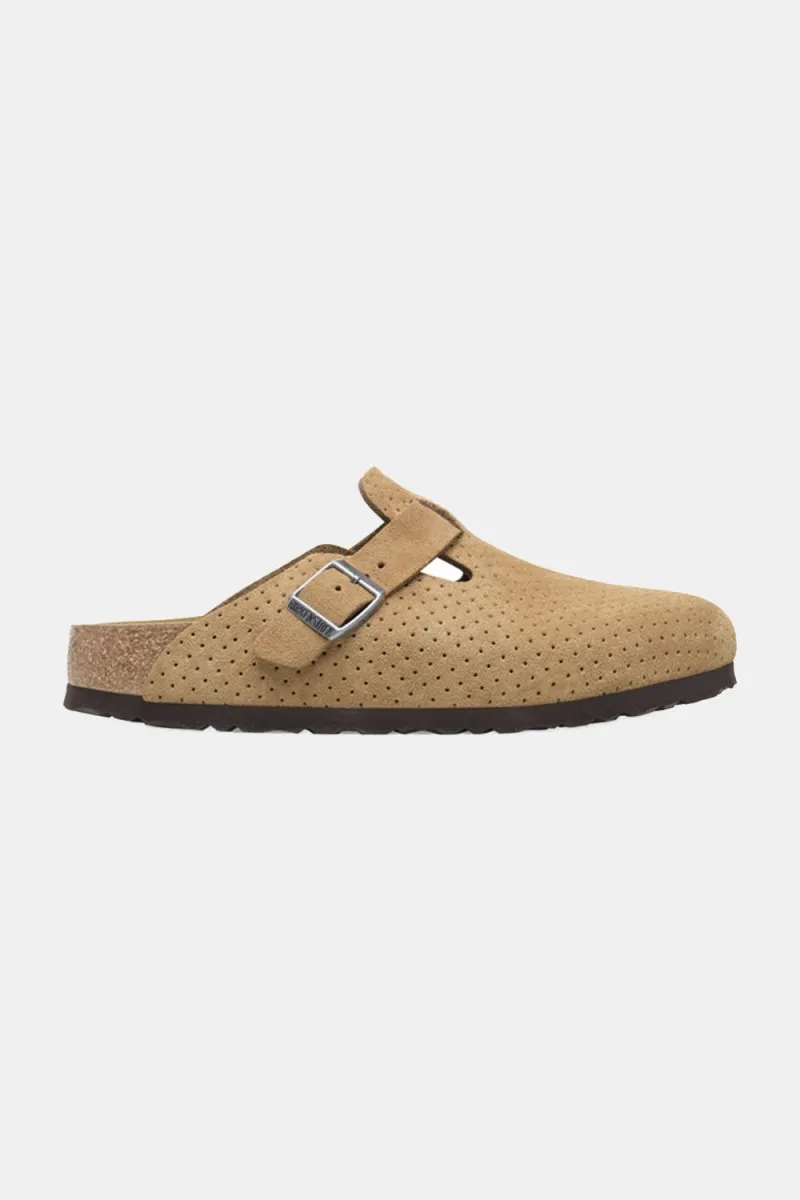 Birkenstock Boston BS Suede Embossed (Emboss Dots New Beige)