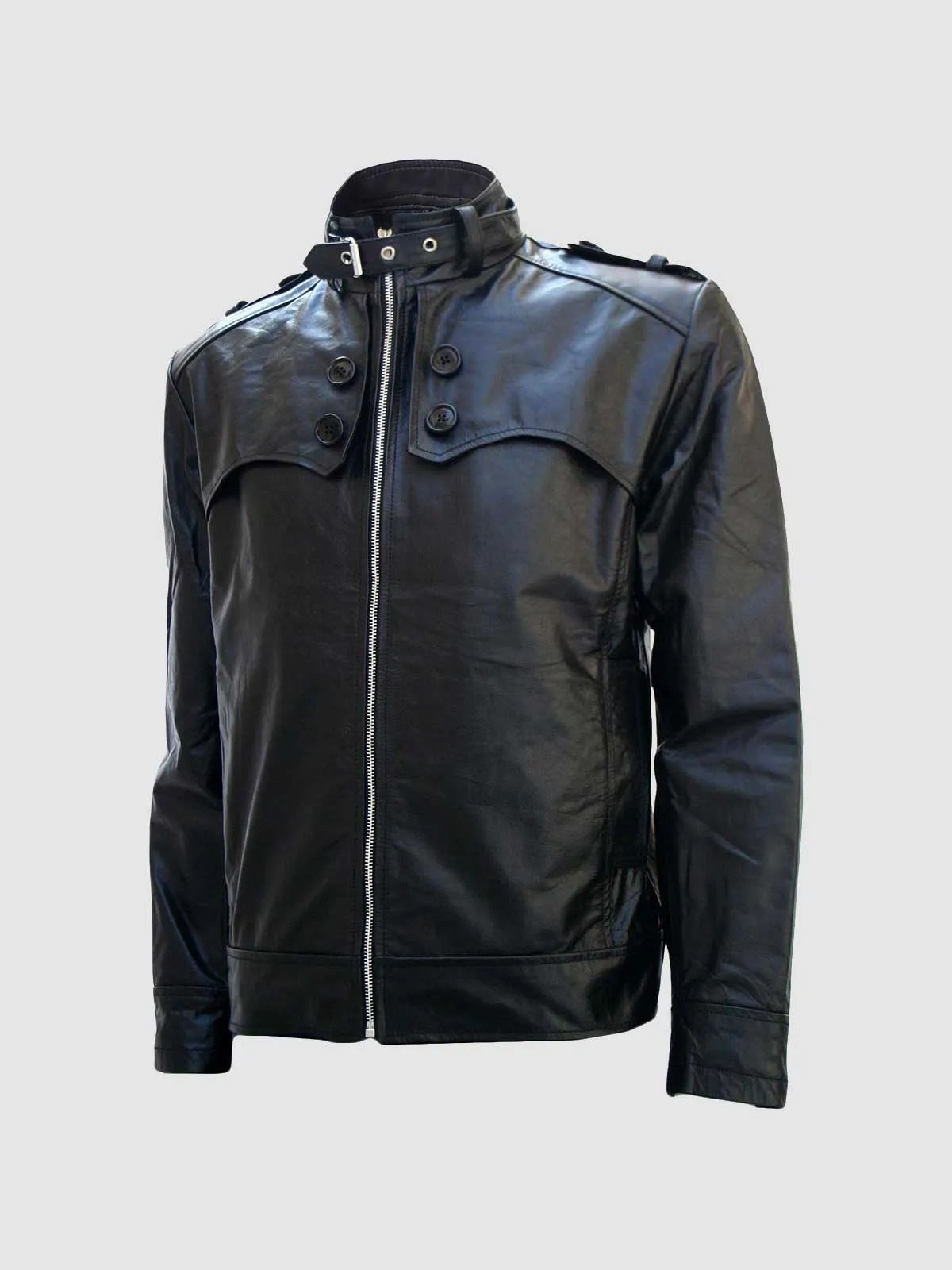 Black Leather Riding Jacket