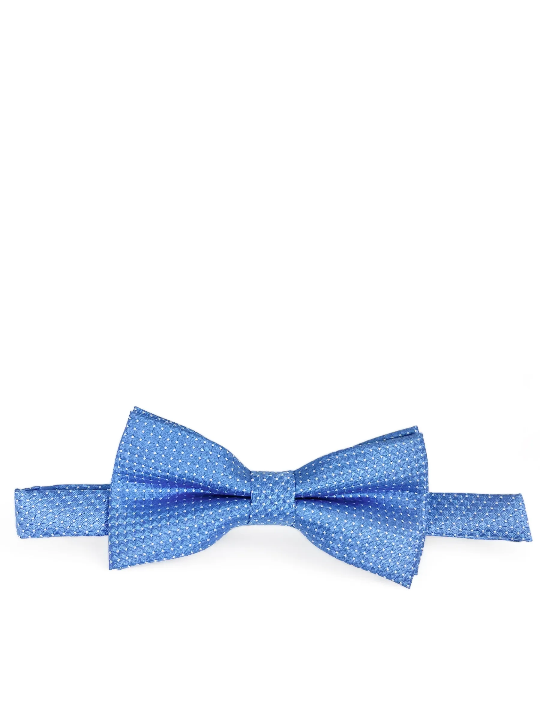 Blue Classic Pindot Bow Tie