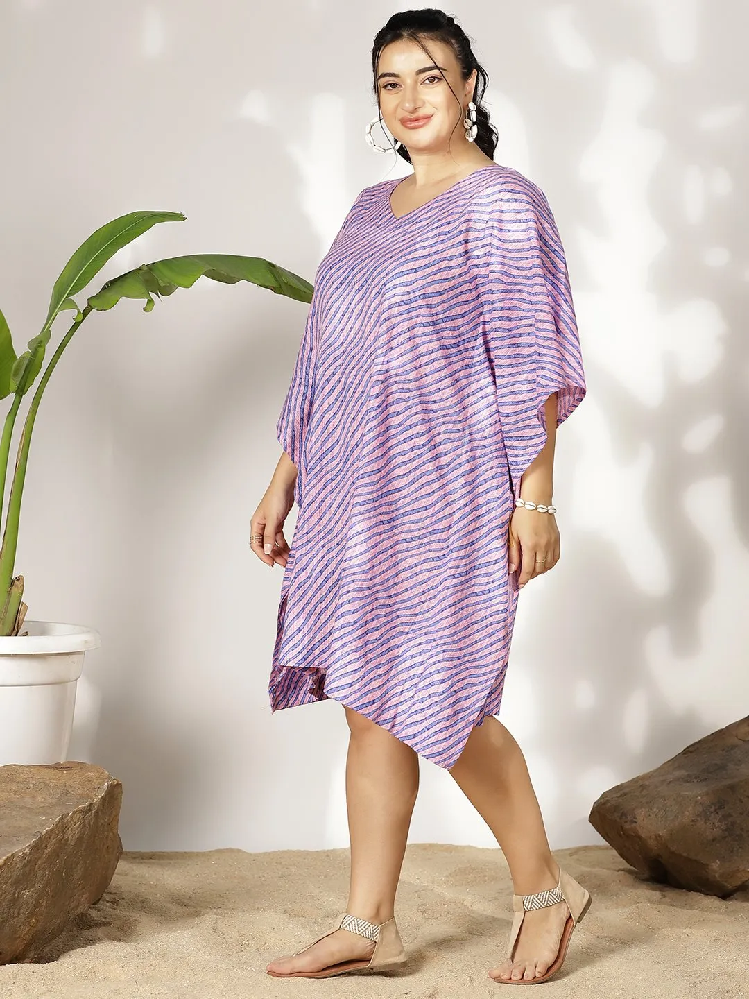 BlueStripes Cotton LongKaftan