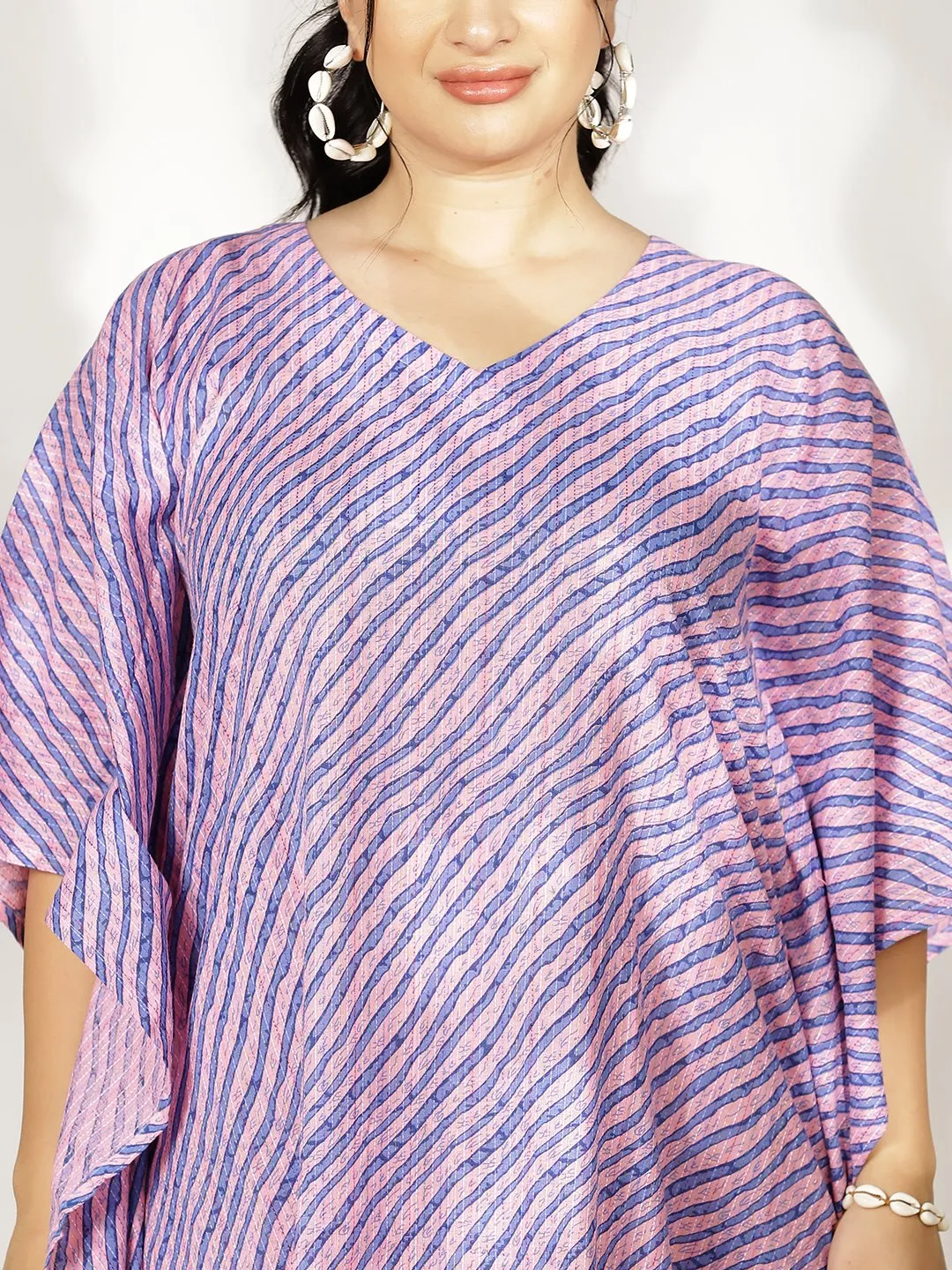 BlueStripes Cotton LongKaftan