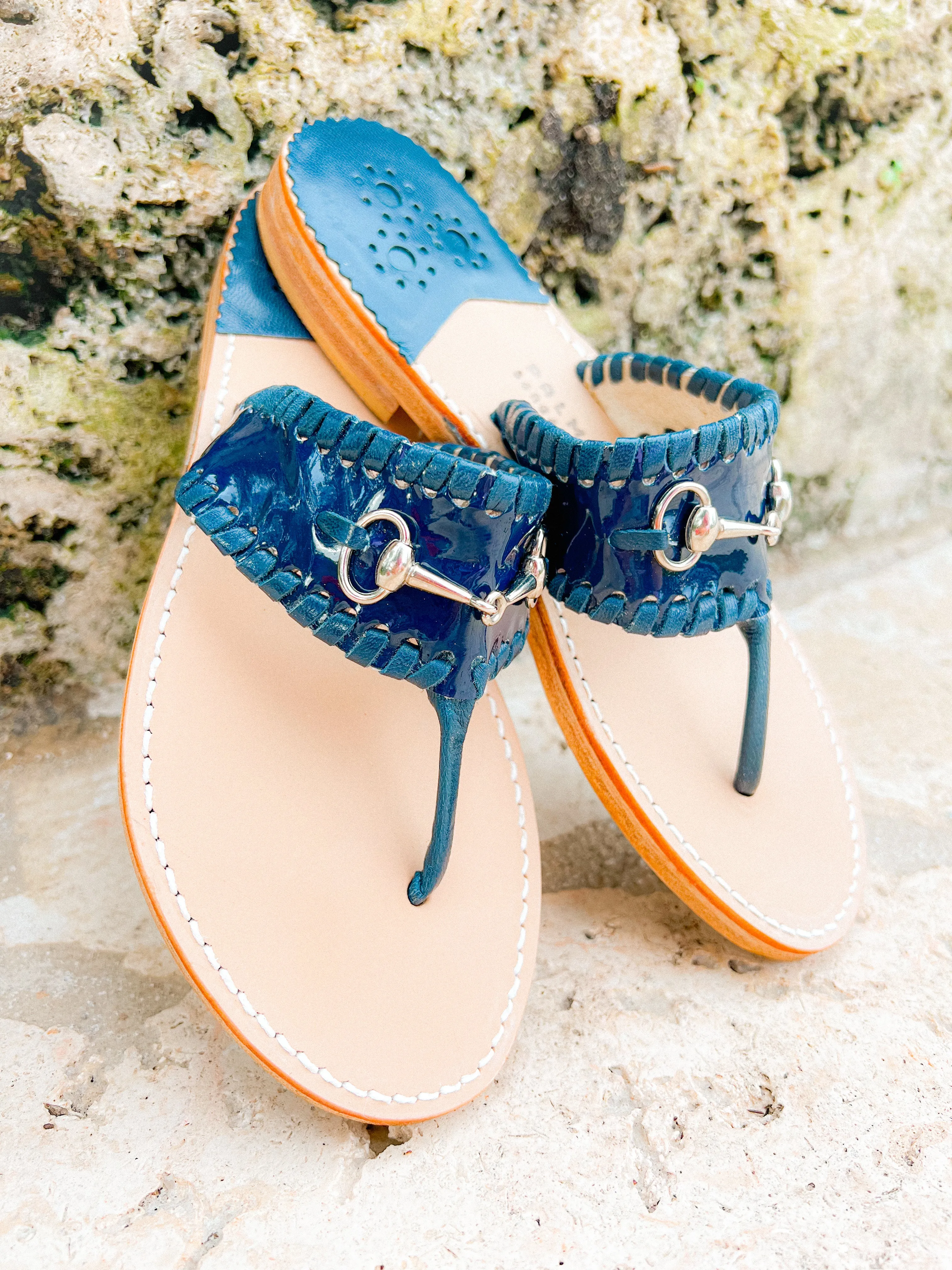 Brianna Navy Patent / Navy (Silver Buckle)