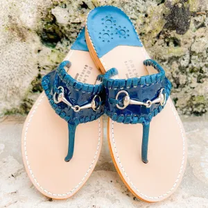 Brianna Navy Patent / Navy (Silver Buckle)