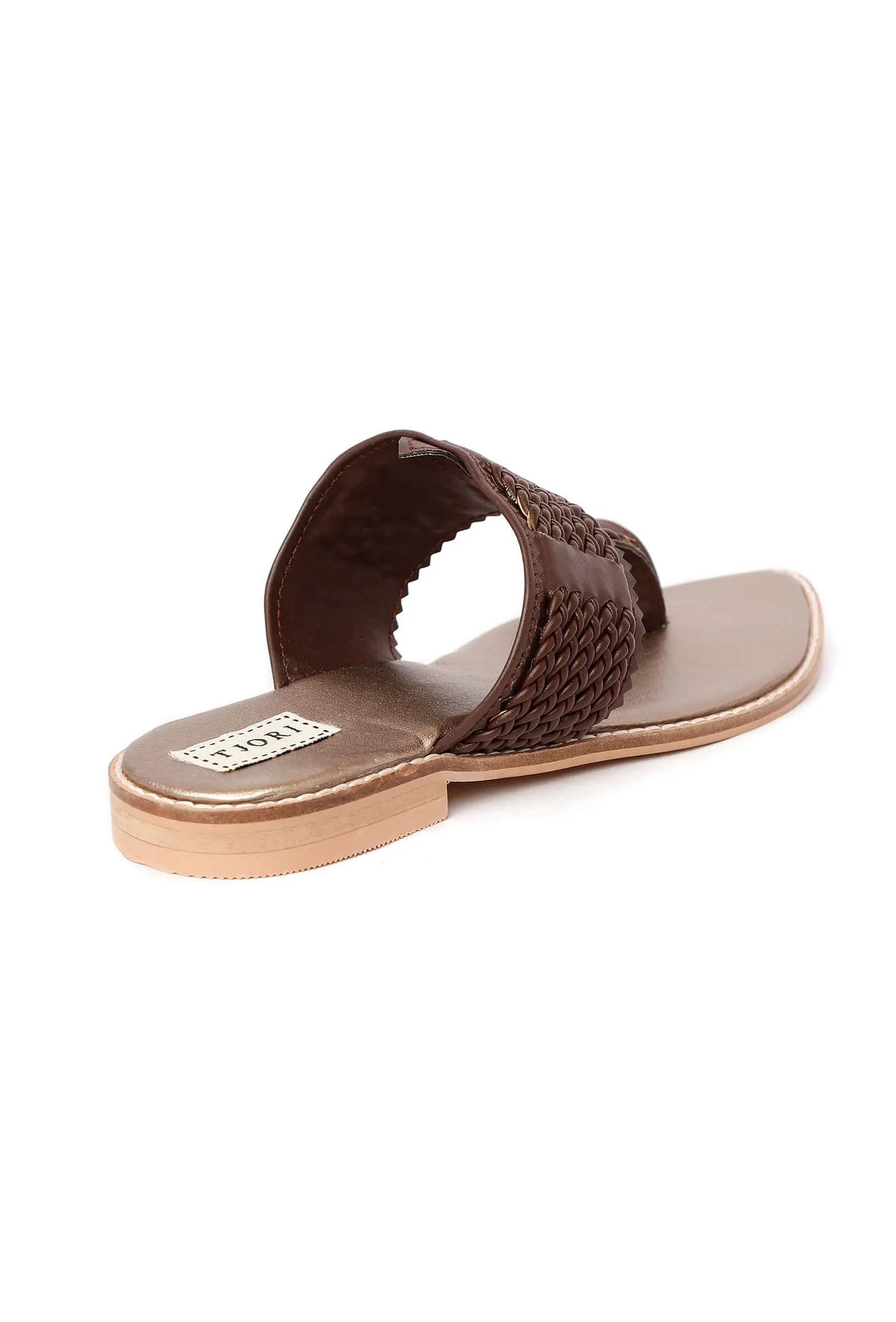 Brown Cruelty-Free Leather Sandals