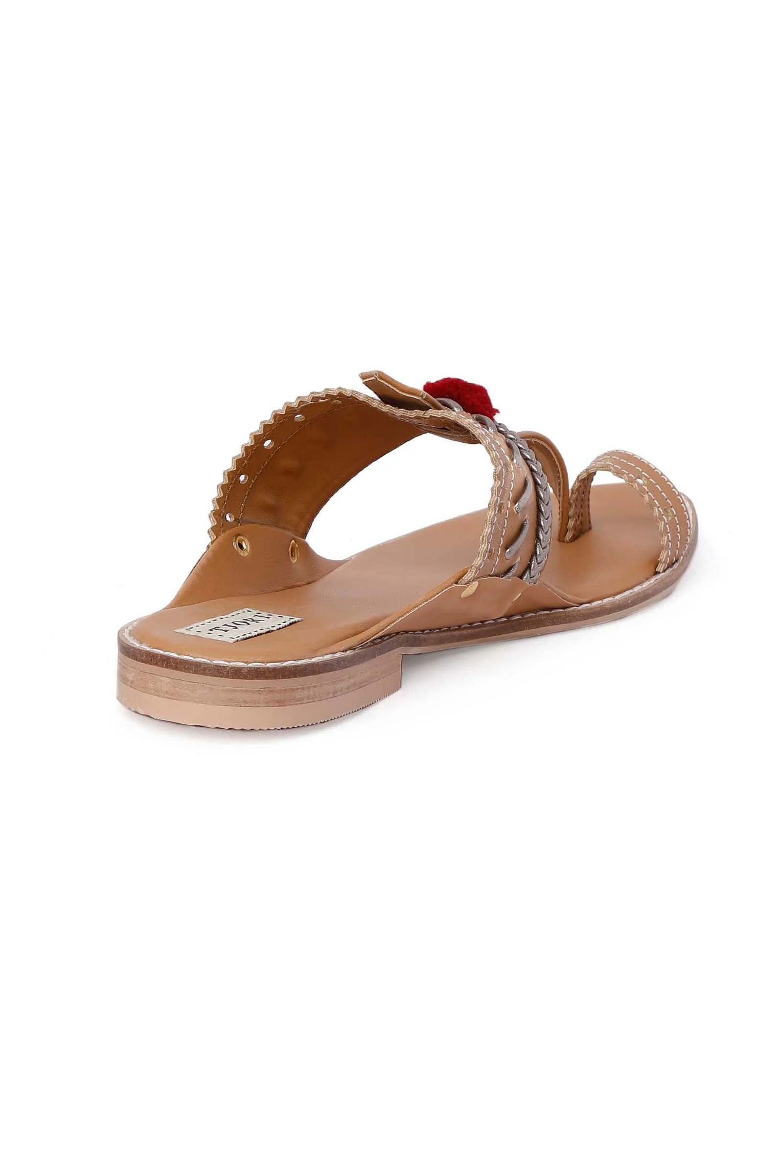 Brown Cruelty-Free Leather Sandals