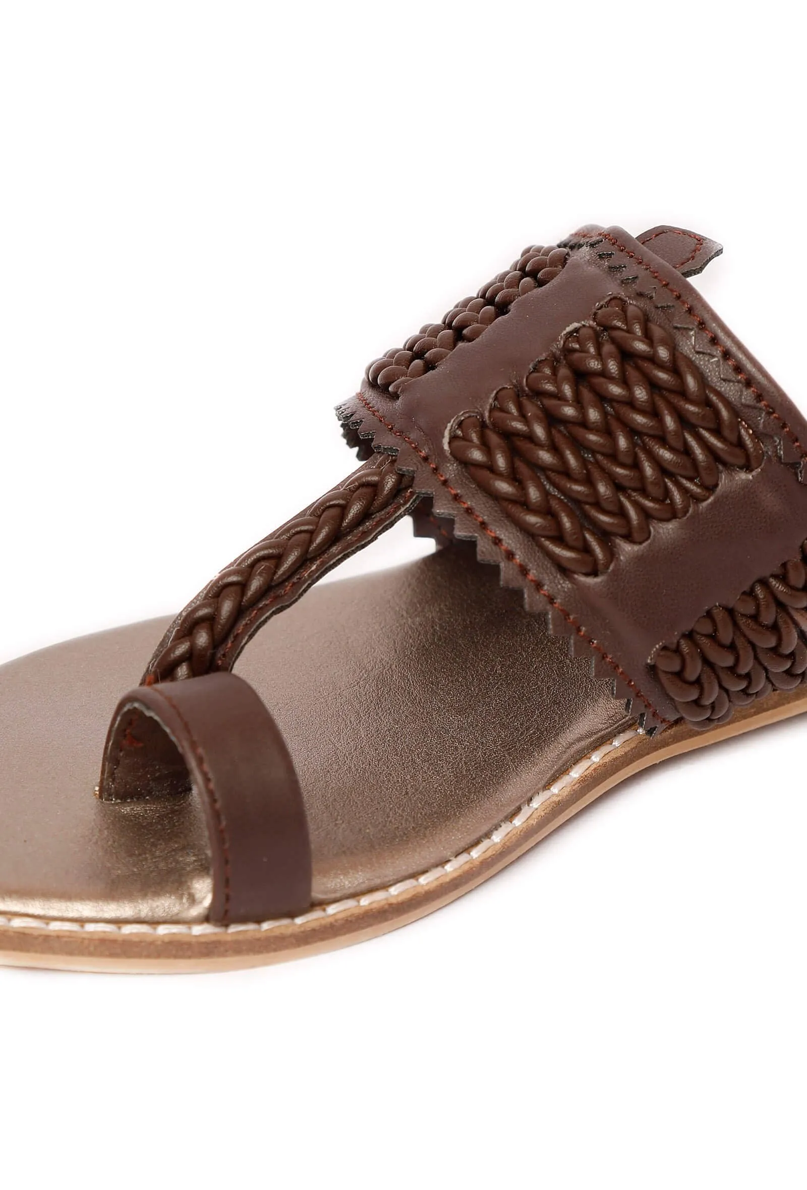 Brown Cruelty-Free Leather Sandals