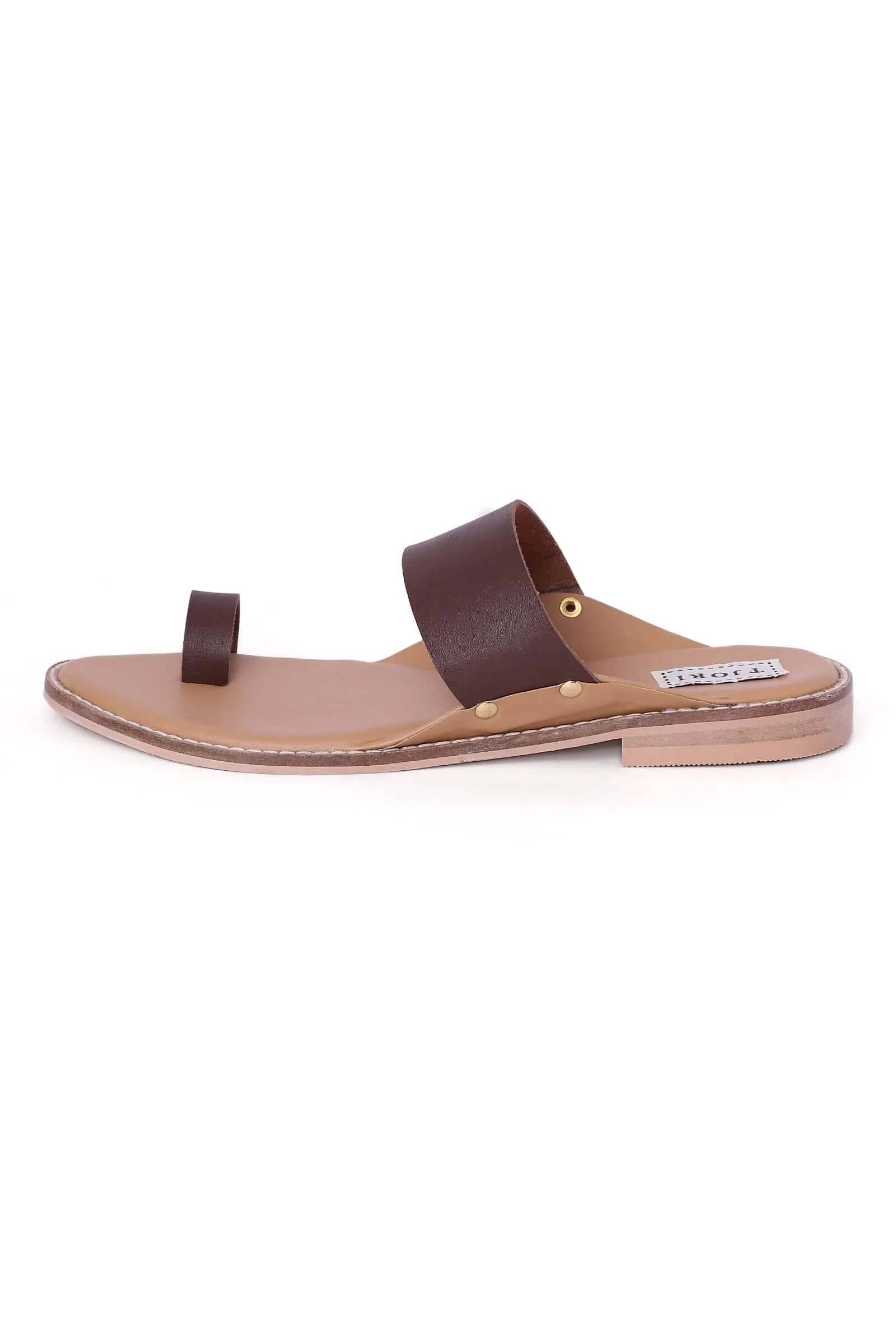 Brown Cruelty-Free Leather Sandals