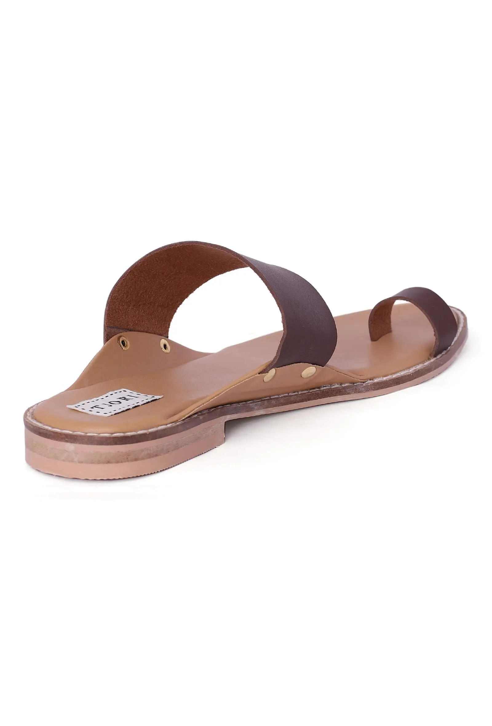 Brown Cruelty-Free Leather Sandals