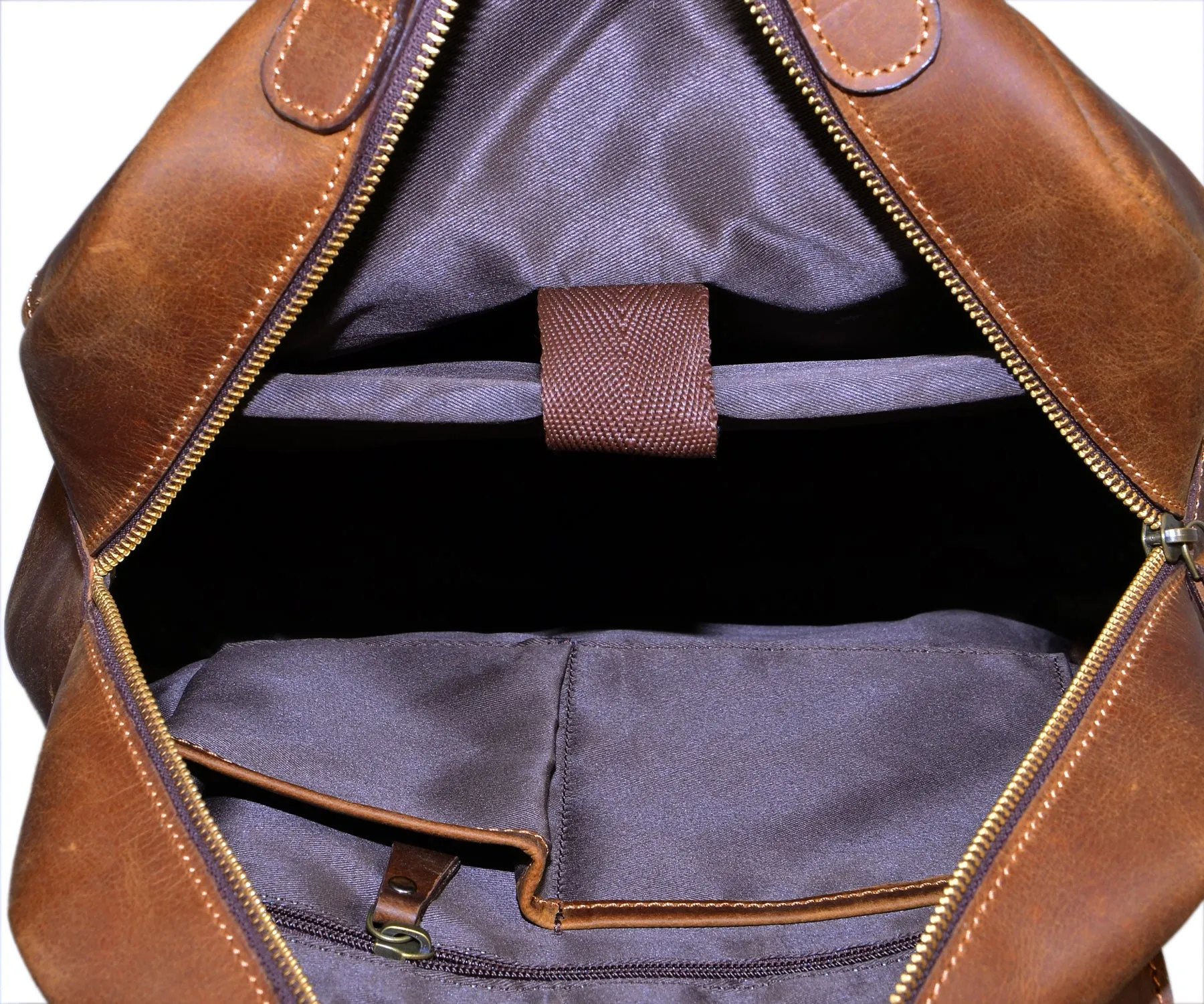 Brown Leather Backpack