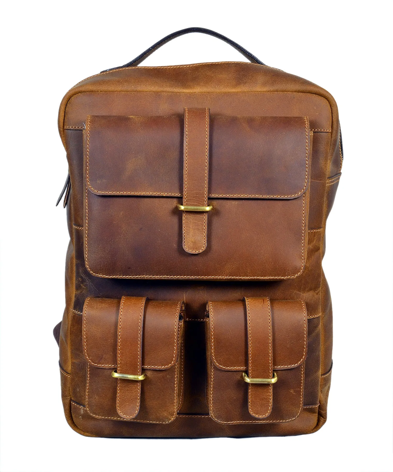 Brown Leather Backpack