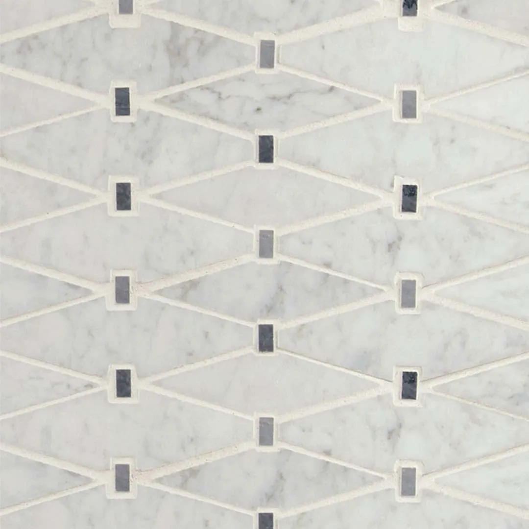 Carrara White Marbella Diamond - Stone Tile