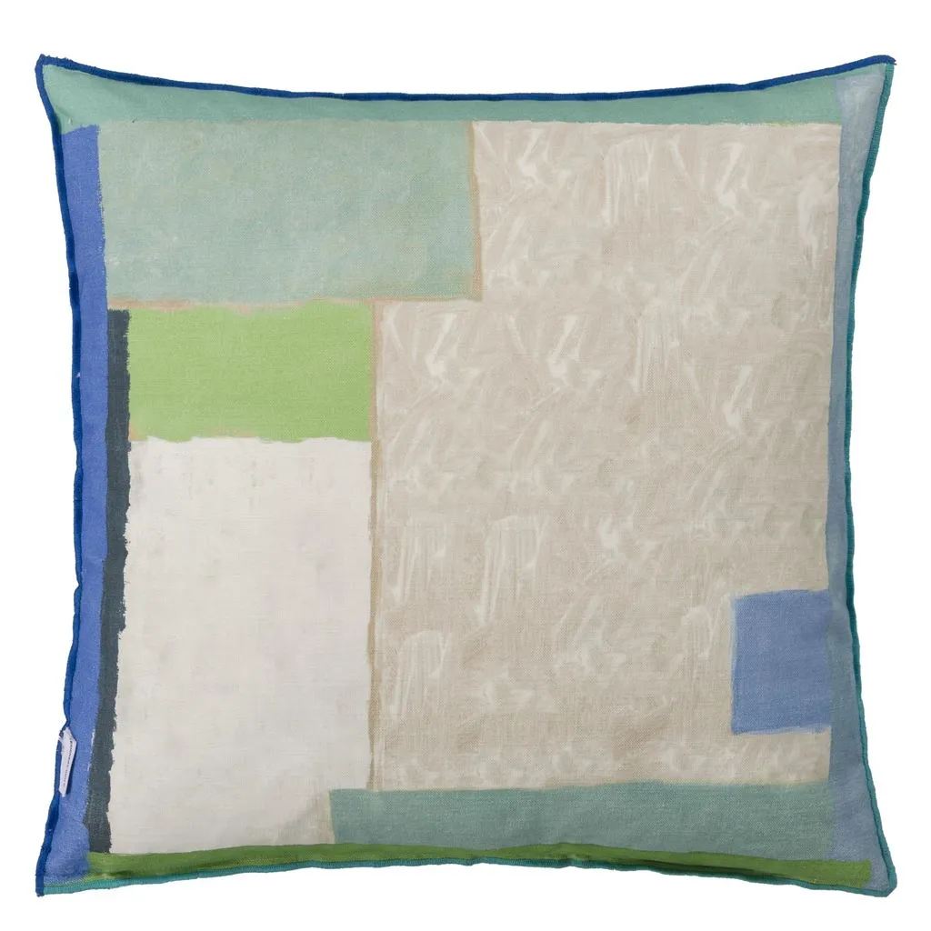 Celadon Vase Delft Cotton Throw Pillow by Designers Guild