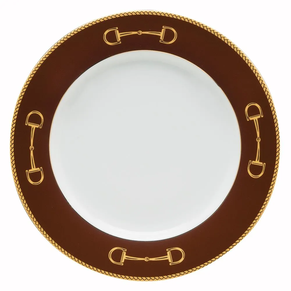 Cheval Chestnut Brown Charger 12" - Julie Wear Equestrian Tableware