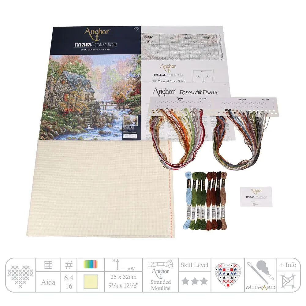 Counted Cross Stitch Kit Maia - Cobblestone Mill