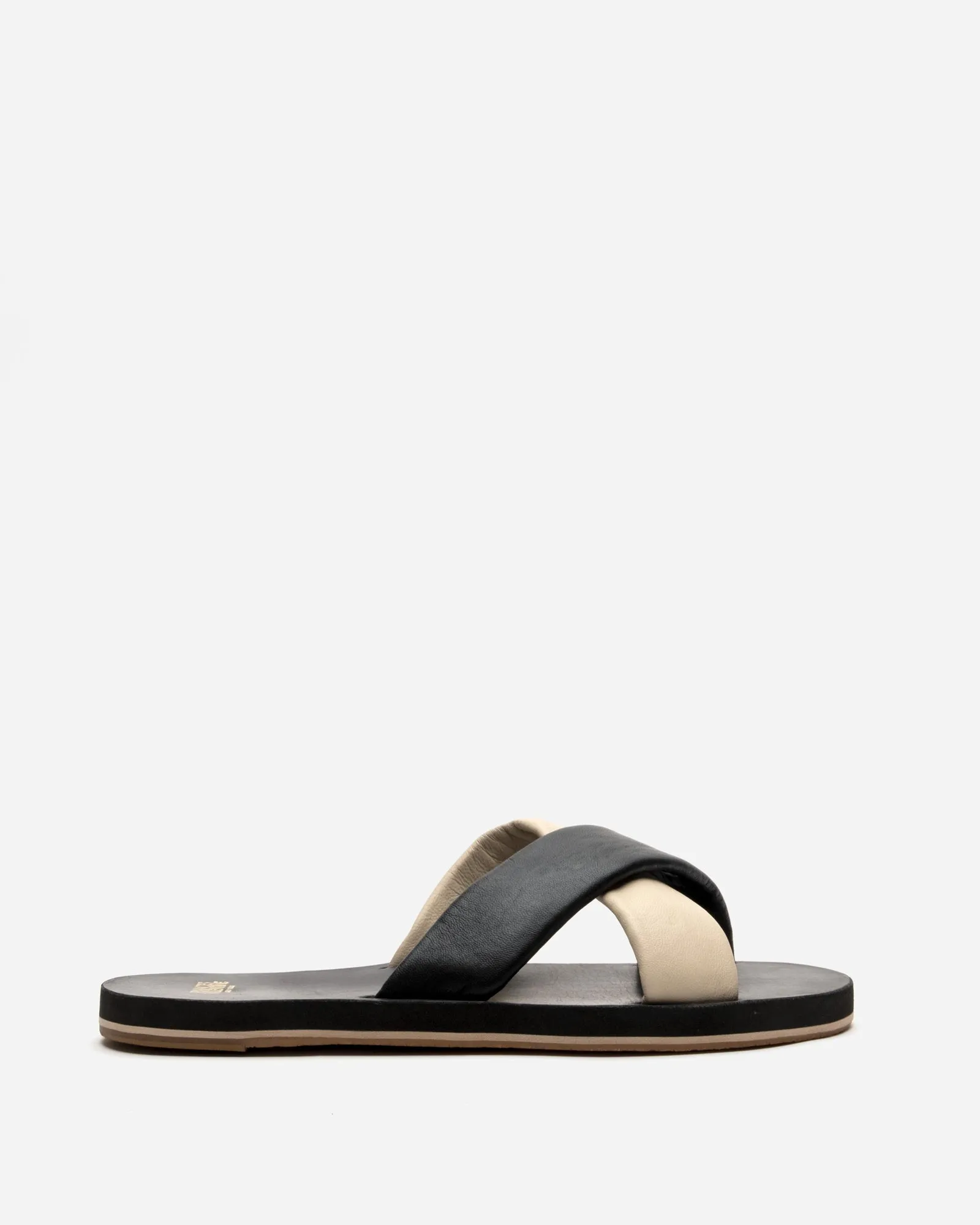 Criss Cross Cloud Slide Nappa Black Oyster