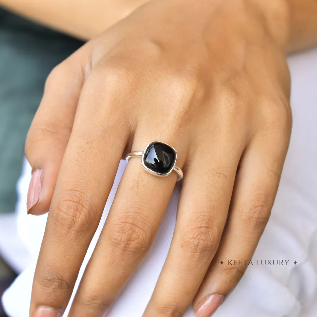 Cushion Conquer - Black Onyx Ring