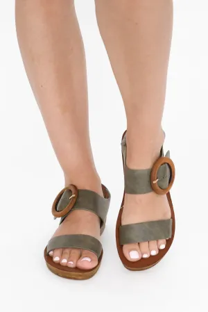 Damas Khaki Buckle Sandal