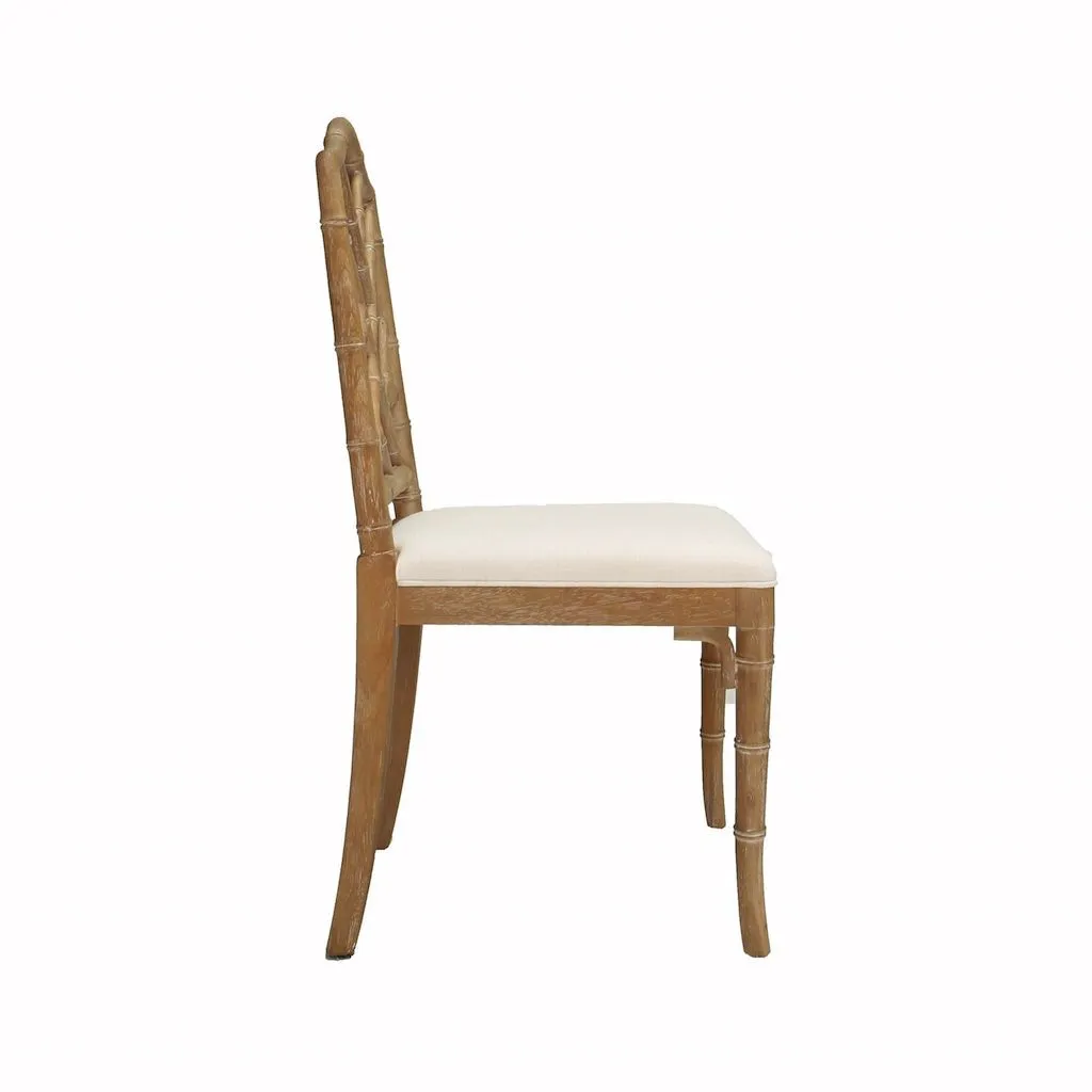 Fairfield Cerused Oak Dining Chair by Worlds Away