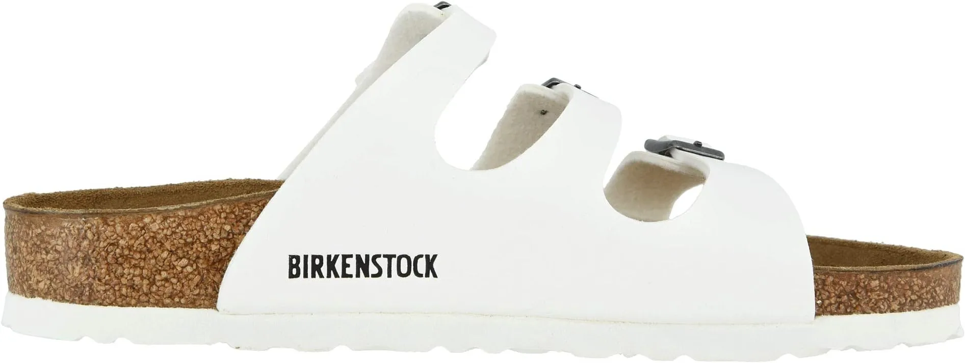 Florida Birko-Flor Birkenstock Flat Sandals, White Birko-Flor