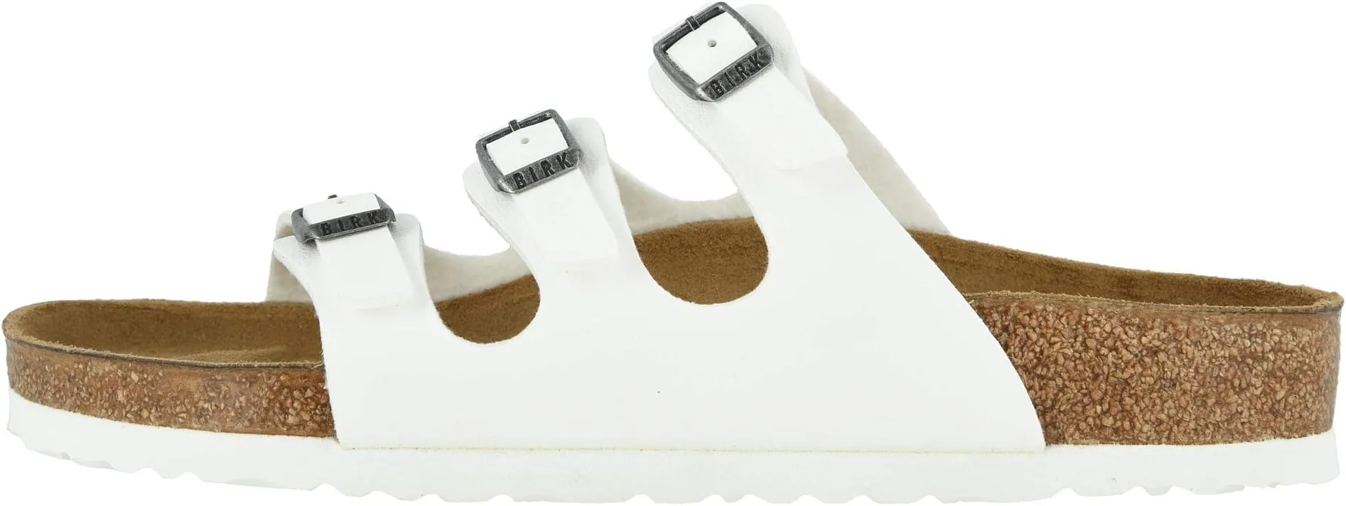 Florida Birko-Flor Birkenstock Flat Sandals, White Birko-Flor