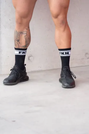 Foot Porn | Gym Crew Socks | Black