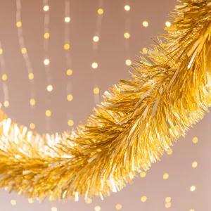 Gold Chunky Christmas Tinsel - 3m