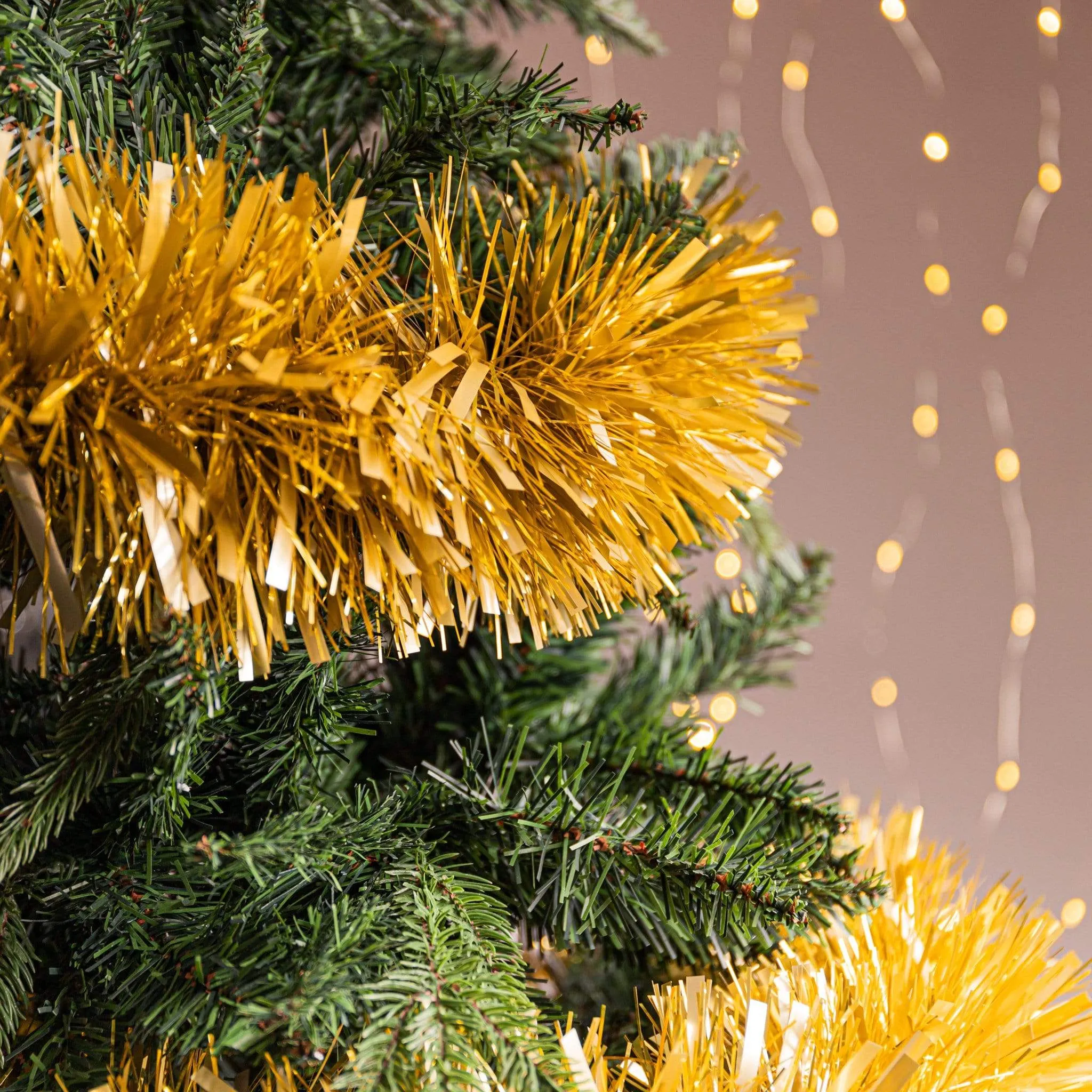 Gold Chunky Christmas Tinsel - 3m