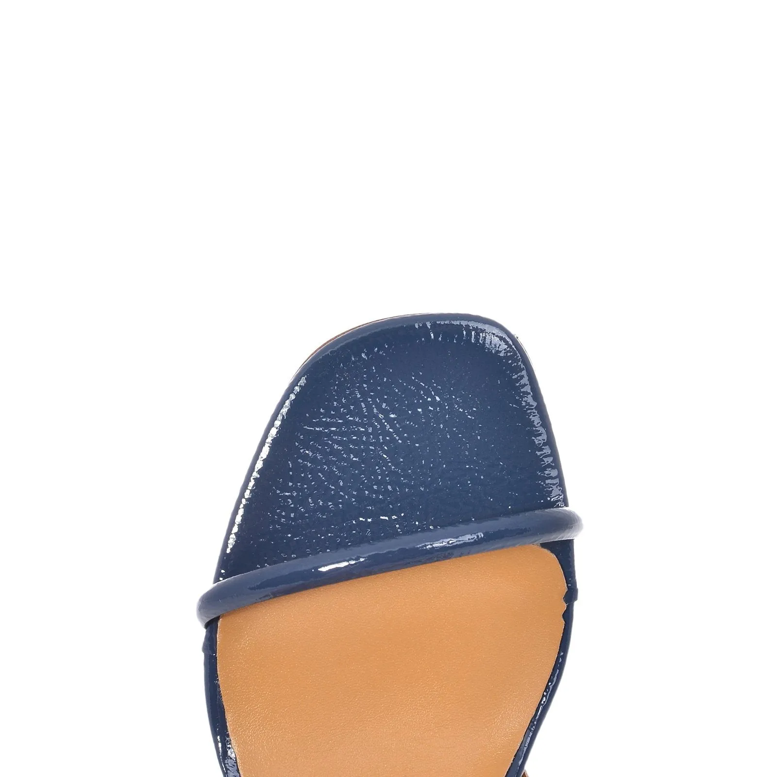 Iside Navy Naplack Leather Sandals