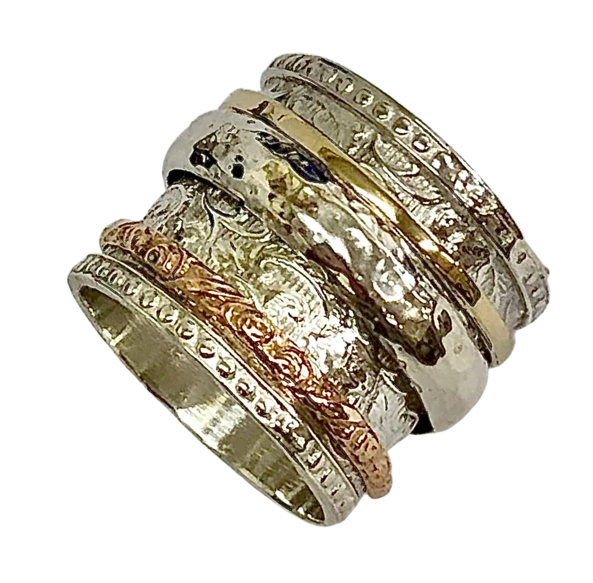 Israeli jewelry sites Spinner Ring for Woman / Man .  Fidget Ring.