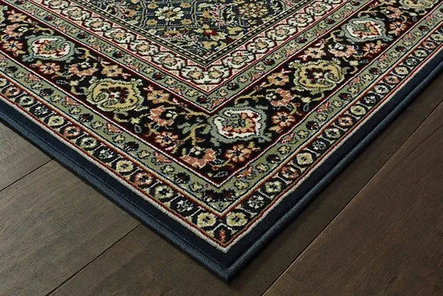 Kashan 180L Navy/ Multi Rug