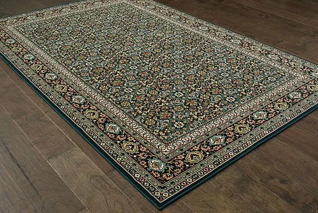 Kashan 180L Navy/ Multi Rug