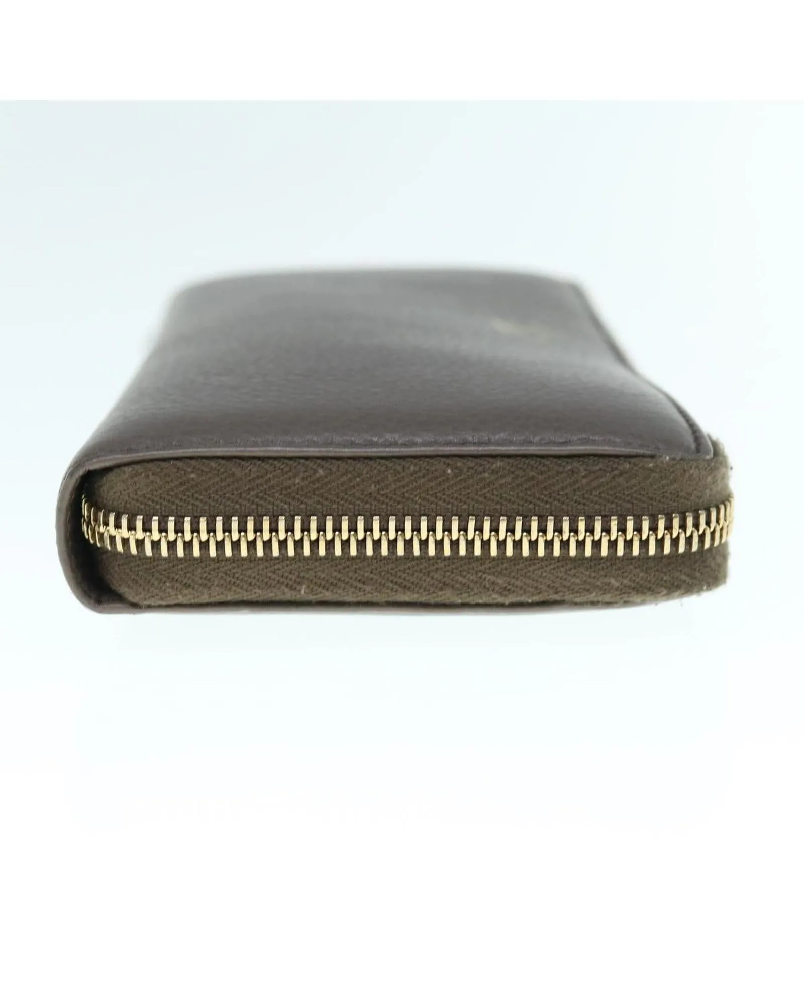 Leather Gray Bamboo Wallet with Multiple Pockets and Card Slots