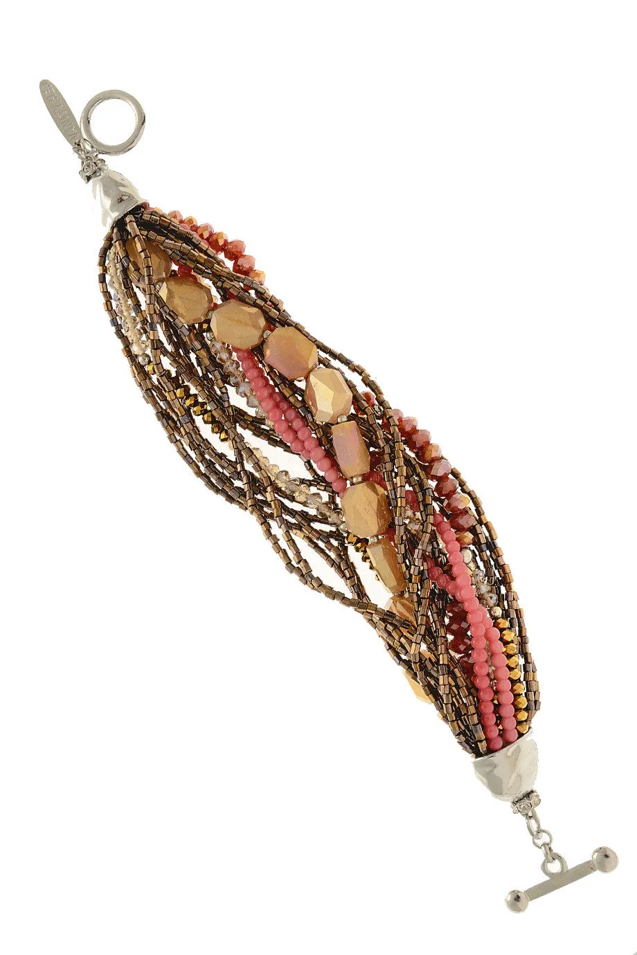 LESSIE Brown Beaded Bracelet