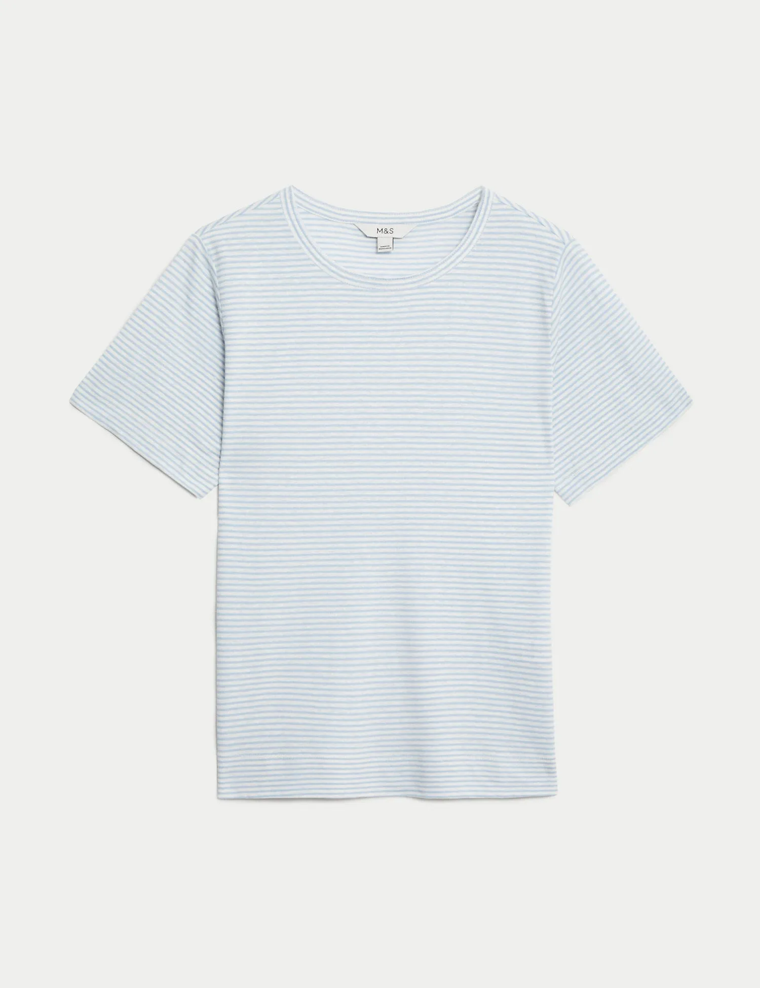 Linen Blend Striped T-Shirt