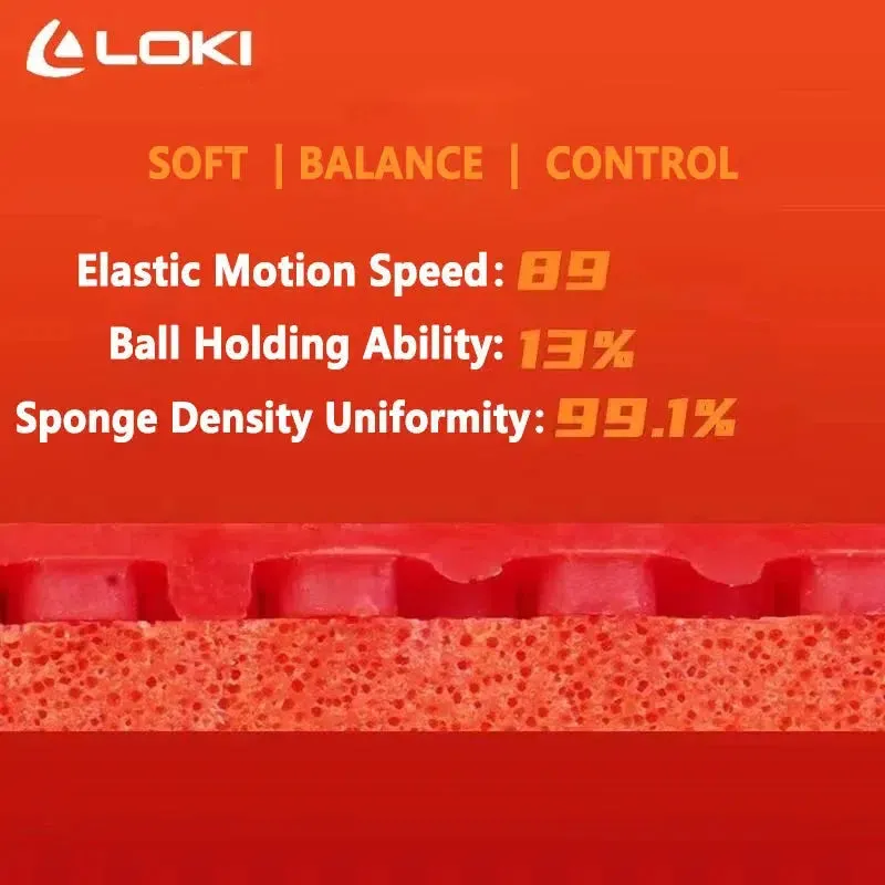 LOKI TELSON 100 Table Tennis Rubber Pro Tuned Sponge