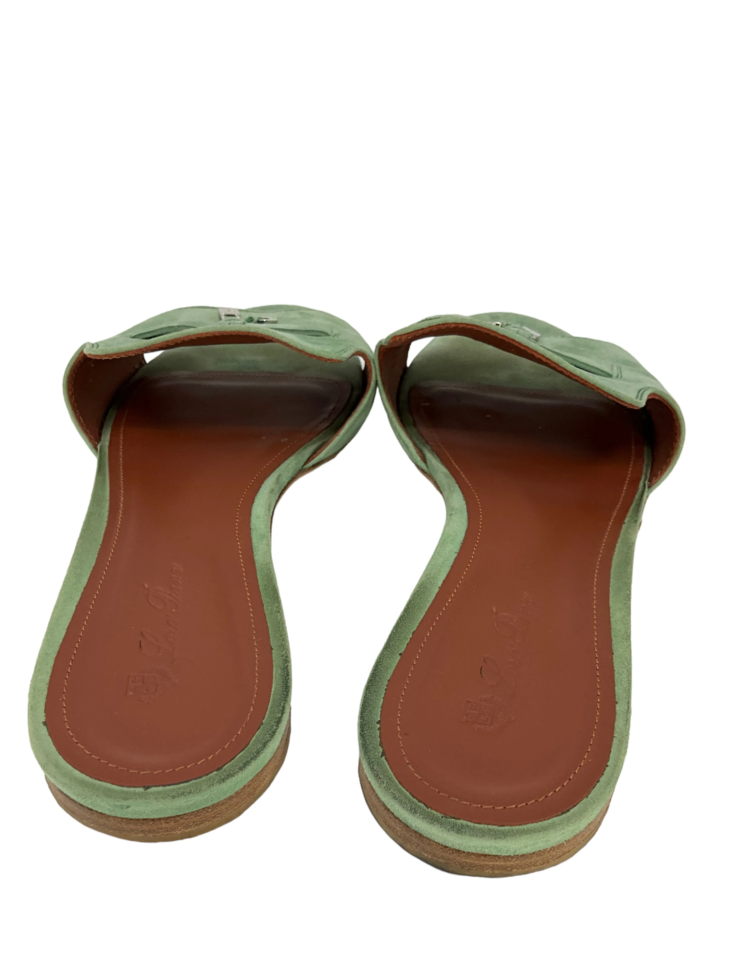 Loro Piana Summer Charms Suede Slides Size 9