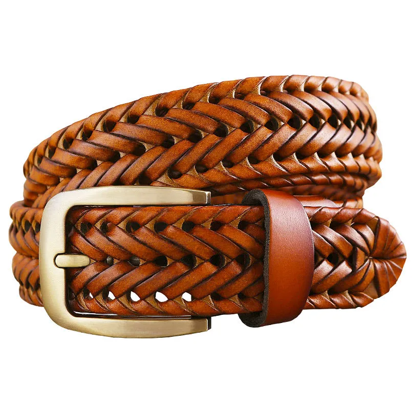 Luxury Fashion Braided Leather Belt