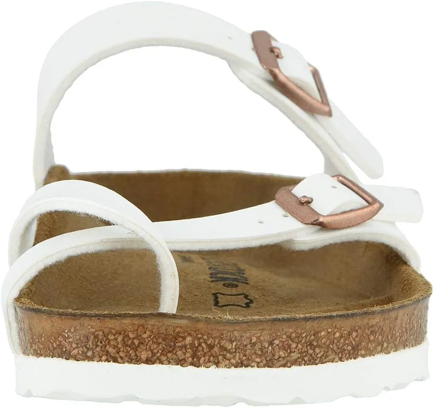 Mayari Flat Sandals - Birko-Flor & Birkibuc Birkenstock, White Birko-Flor