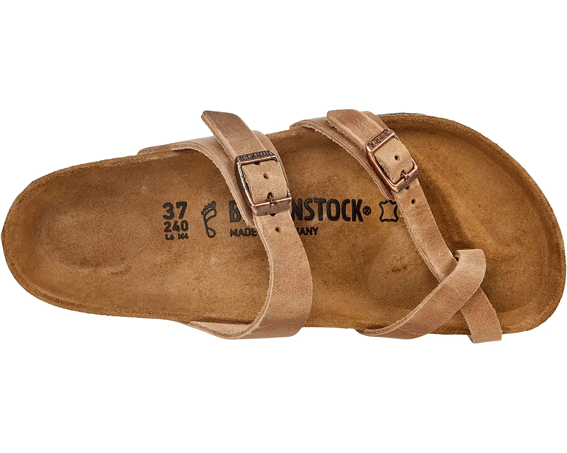 Mayari Oiled Leather Birkenstock Sandals, Brown